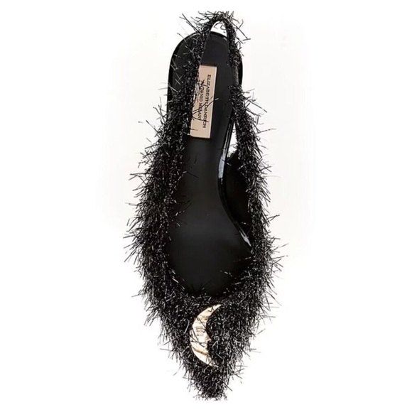 ANTONIO MELANI Shoes - NEW Antonio Melani x Elizabeth Damrich Moon Boucle Frayed Detail Slingback Pumps
